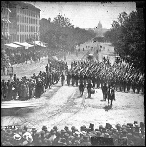 The Blue Jackets march down Pennsylvania Ave. in Washington, D.C.
