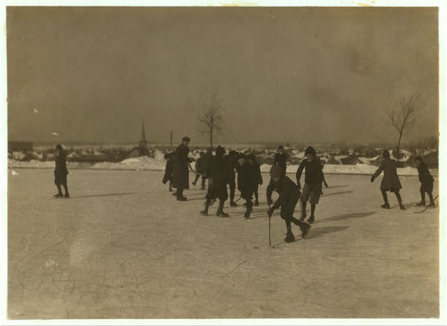 Pond Hockey 1912 Hockey near New Bedford, Massachusettes
