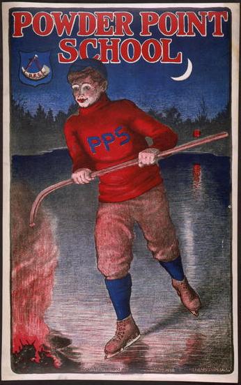 Powder Point School - hockey player 1903 School in Massachusettes