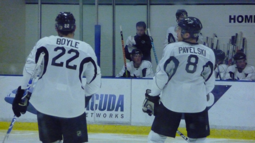 Boyle and Pavelski - photo by Author