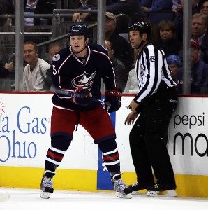 Columbus forward Derek Dorsett Photo by Dave Gainer/The Hockey Writers)