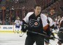 Mike Richards skates during pre-game warmups. (neat1325 @ Flickr)