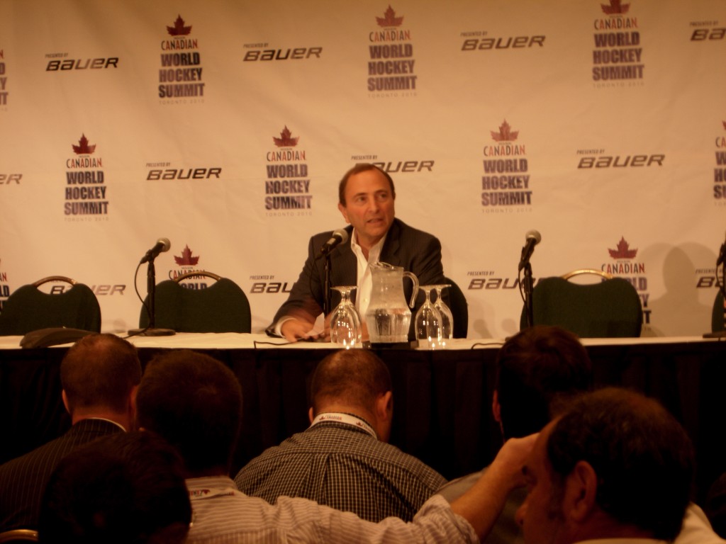 Gary Bettman at World Hockey Summit