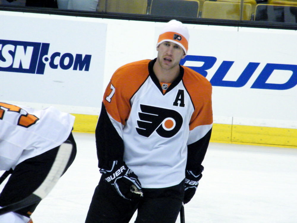 Jeff Carter was one of the Flyers struggling with the flu (cr: Dinur@Flickr)