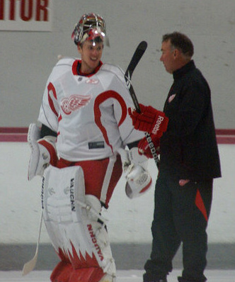 Jimmy Howard at training camp (Amanda Nitz)
