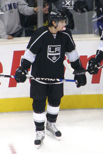 Doughty and the Kings look to burst the Sharks' bubble at Staples Center tonight (Photo by Mark Mauno).