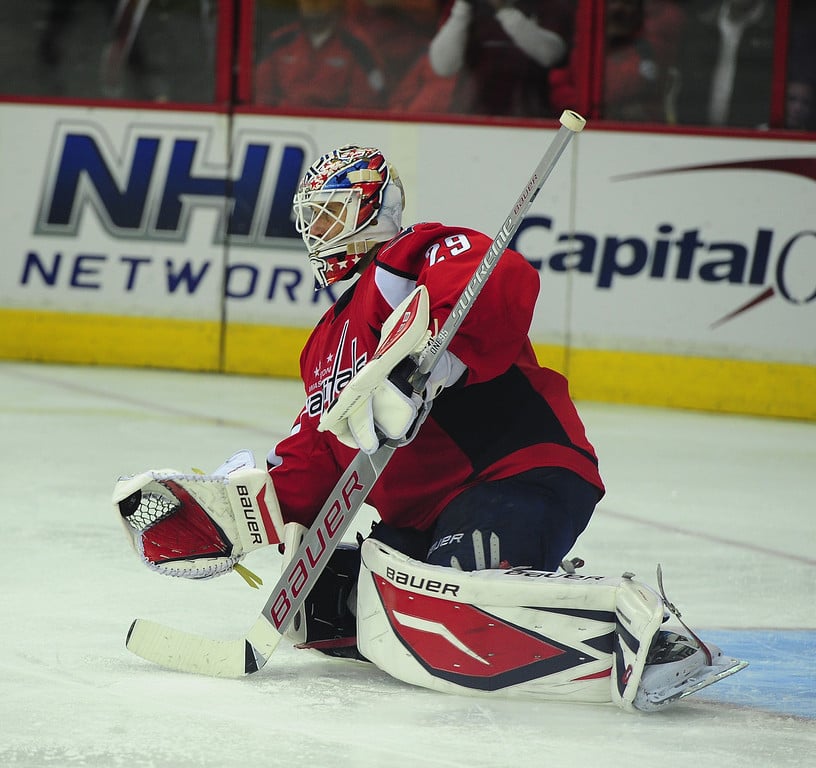 Vokoun was traded to the Penguins for a 7th round pick (Tom Turk / THW)