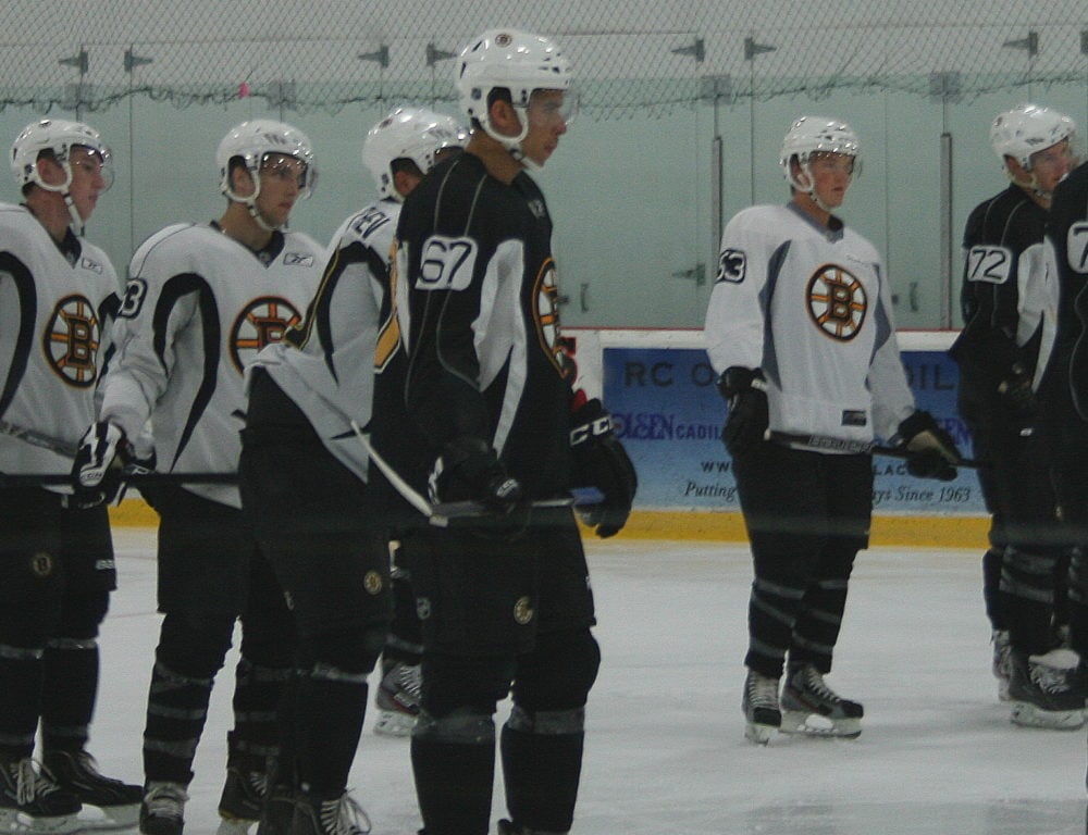 Cody Payne (67) attending the Boston Bruins 2012 Development Camp. (Photo: Bob Mand)