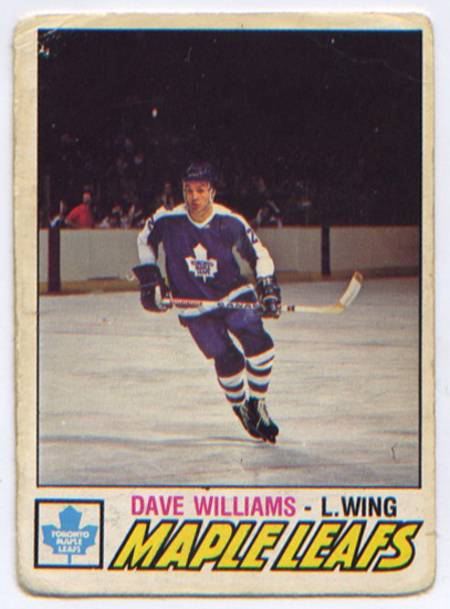 Dave 'Tiger' Williams (1977-78 OPC) would finish his career as the all-time NHL penalty minutes leader.