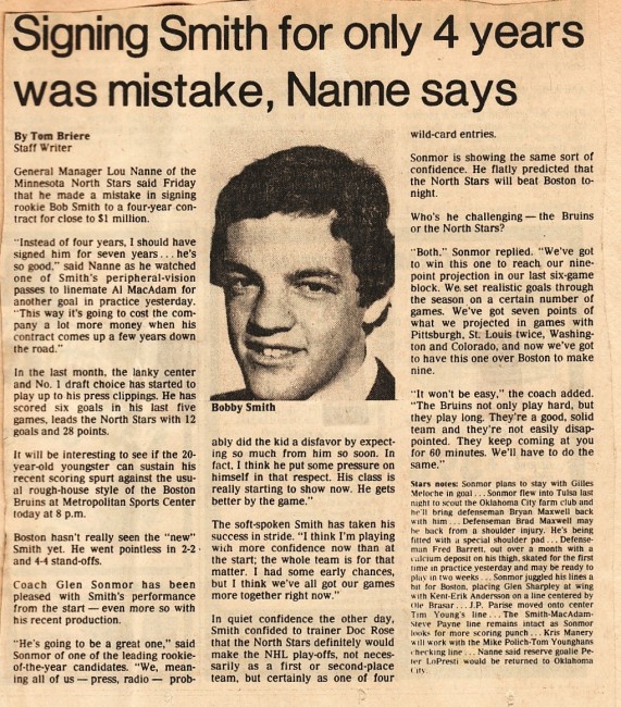Bobby Smith newspaper clipping