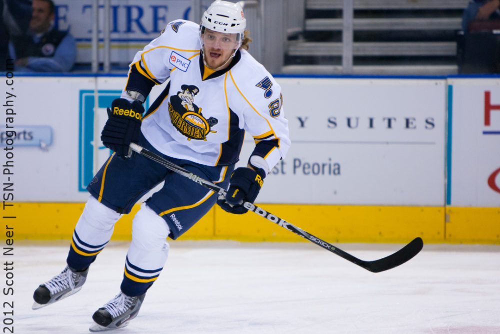 Evgeny Grachev scored the game-winning goal for the Rivermen Saturday night (TSN Photography)