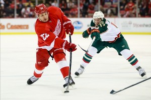 New Red Wings enforcer Jordin Tootoo is quickly becoming a fan favorite (Rick Osentoski-USA TODAY Sports)