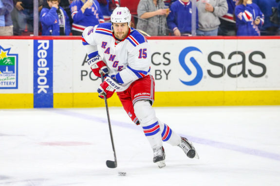 New York Rangers left wing Tanner Glass (Photo Credit: Andy Martin Jr)