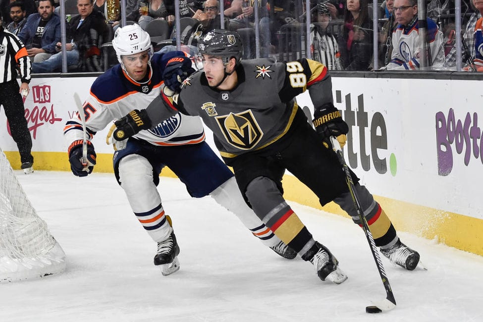 Alex Tuch #89 of the Vegas Golden Knights