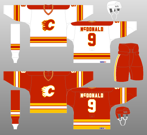 history of calgary flames jerseys