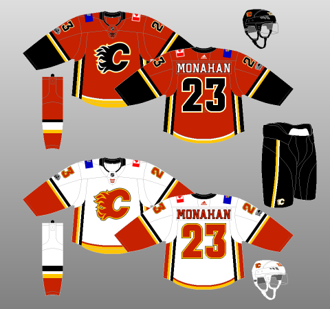 calgary flames jersey flags