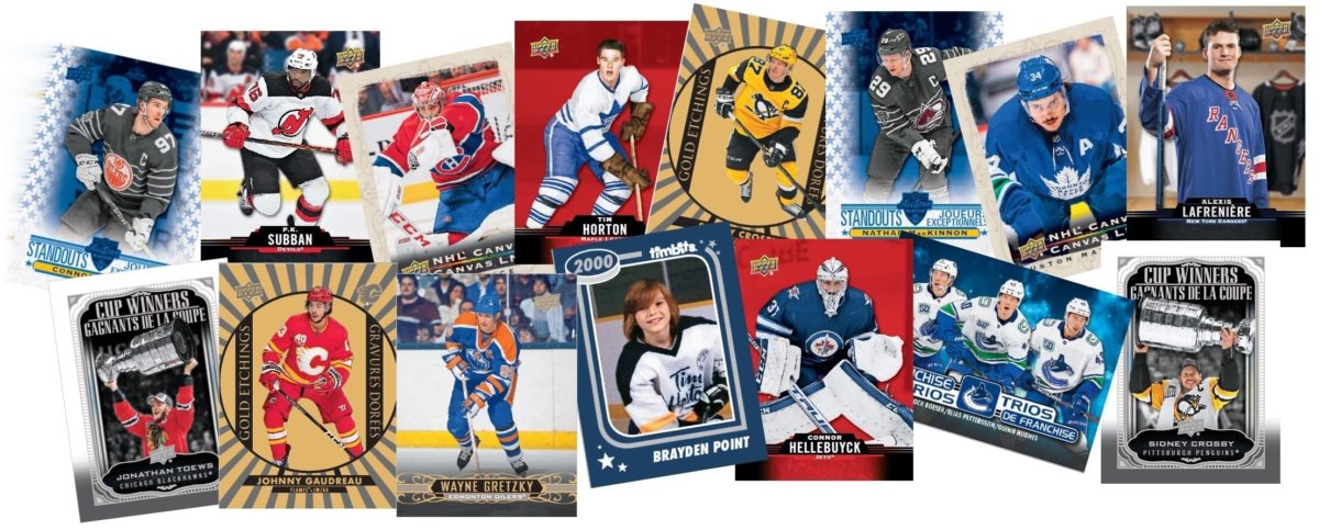 2020-21 Upper Deck Tim Hortons hockey program collage