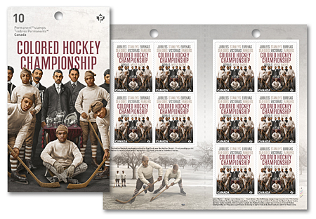 Black History Hockey stamp booklet Canada Post