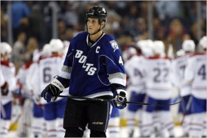 Vincent Lecavalier was pursued by the Blues last weekend.