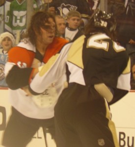 The temperature is turned up in the Battle of Pennsylvania.  Photo by Author.