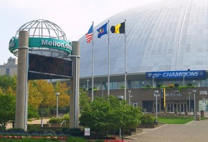 The Pittsburgh Penguins' former home, the Mellon Arena, will always have a place in team history. [Photo by *36*/Flickr]