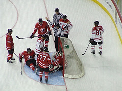 Brodeur - Surrounded By Greatness But NO GOAL! {Photo: Christopher Ralph}