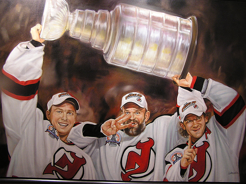 Martin Brodeur & Ken Daneyko are two of the five Devils to be three-time champions in New Jersey. (Eeleus/Flickr)