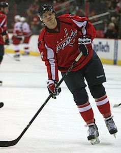 Carlson is currently third on the Capitals in scoring behind Backstrom and Ovechkin.  (photo by capitalpowerplay @ flickr)