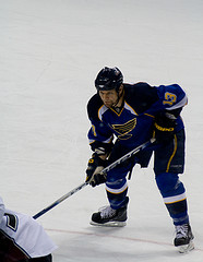 Dan Hinote was a member of the St. Louis Blues for three seasons (Flickr-jim.cassady)