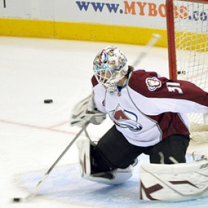 Peter Budaj during his time with the Colorado Avalanche