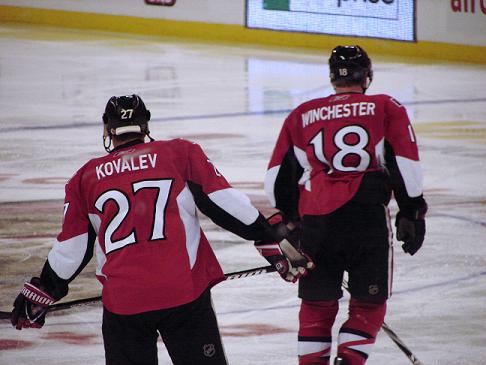 Alex Kovalev, Jesse Winchester, Ottawa Senators