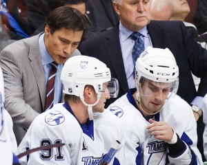 Guy Boucher coached Tampa Bay to a 97-78-20 record in parts of three NHL seasons. (IconSMISelect)