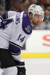 Justin Williams contributed a goal and an assist in his first game since March 21 (Photo by Bob Fina).