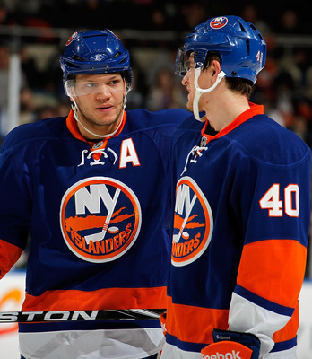 Kyle Okposo (left) and Michael Grabner recently inked long-term contracts with the Islanders.