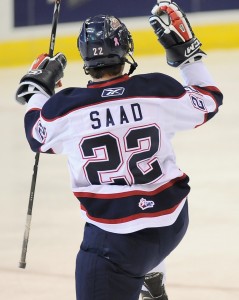 Saad is red hot after Hawks return him to Saginaw (Aaron Bell/CHL Images)
