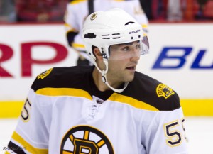 (BridgetDS/Flickr) Johnny Boychuk could be a cap casualty for the Boston Bruins if they decide to move the defenceman to free up some cash.