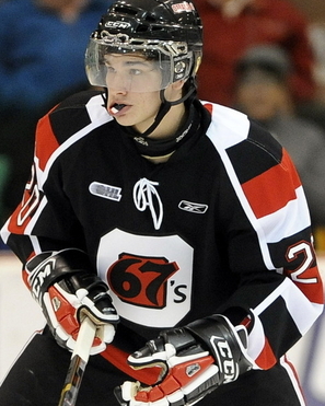 Sean Monahan of the Ottawa 67's. Photo by Aaron Bell/OHL Images