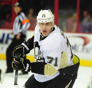 Evgeni Malkin missed Wedneday's game against the Hawks with a lower-body injury.  (Tom Turk/THW)