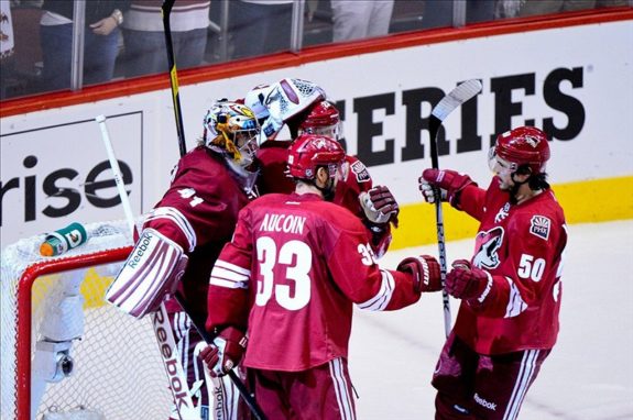 Antoine Vermette Adrian Aucoin Mike Smith