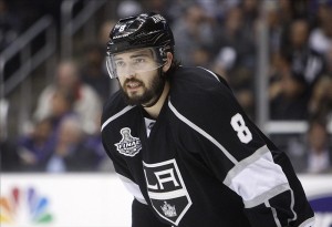 Drew Doughty is one of the best all-around defenseman in the league and has two Stanley Cup rings and Gold Medals to prove it. (Jerry Lai-US PRESSWIRE)
