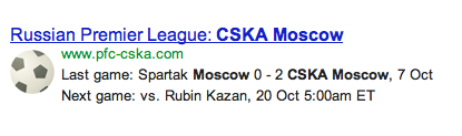 The first result that comes up in Google for CSKA Moscow: Bryzgalov's team