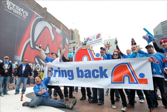 Fans of the late Nordiques believe they deserve an NHL team, despite their status as the smallest market team upon their move to Denver. (Ed Mulholland-US PRESSWIRE)