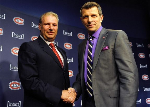 Ex-Montreal Canadiens head coach Michel Therrien and current Habs general manager Marc Bergevin