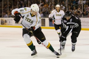 Jamie Oleksiak is making his case that he is NHL-ready thanks to strong play recently (Josh Rasmussen / Texas Stars)