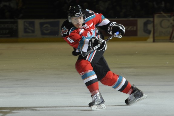 (Shoot the Breeze Photography) Defenceman Madison Bowey, a Washington Capitals prospect,will captain the Kelowna Rockets as our choice to capture the WHL championship this season.