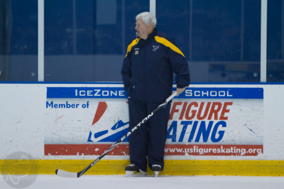 Ken Hitchcock answered questions from Blues fans on Tuesday (TSN Photography)