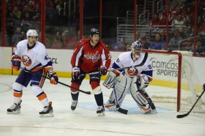 Brooks Laich in action on April 4th vs the New York Islanders. Tom Turk/THW