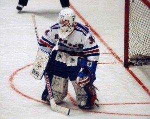 Rangers goaltender John Vanbiesbrouck in 1990 (Joe Schilp, Jr.)