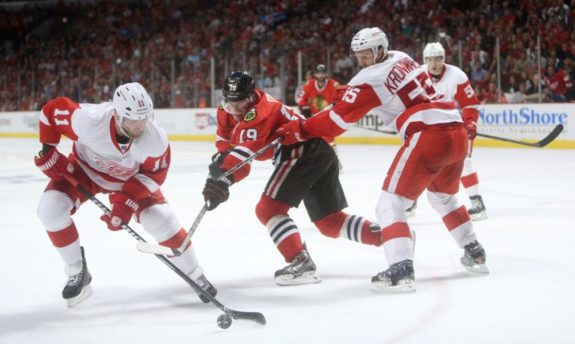 Daniel Cleary of the Detroit Red Wings.