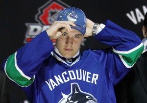 The Canucks traded to get Bo Horvat but he still needs some AHL time.t (Ed Mulholland-USA TODAY Sports)